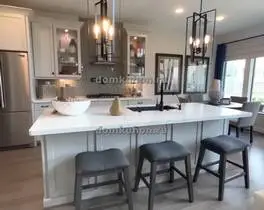 угловая кухня с островом Франческо